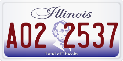 IL license plate A022537