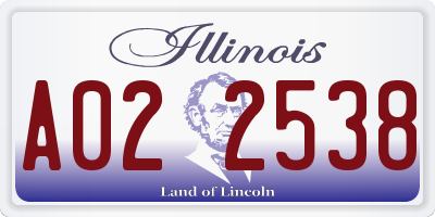 IL license plate A022538