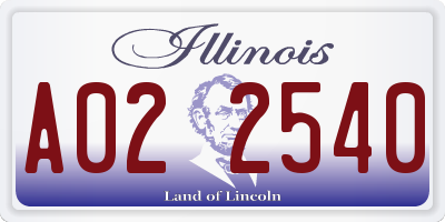 IL license plate A022540