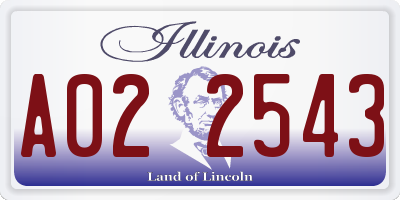 IL license plate A022543