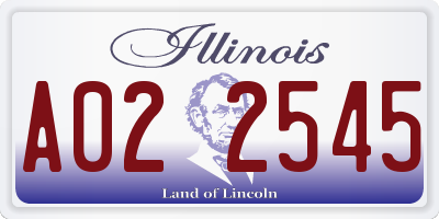 IL license plate A022545