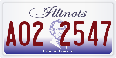 IL license plate A022547