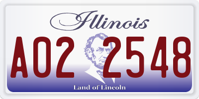 IL license plate A022548