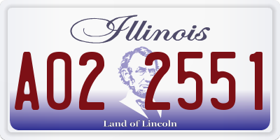 IL license plate A022551