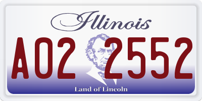 IL license plate A022552