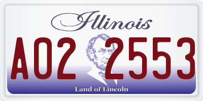 IL license plate A022553