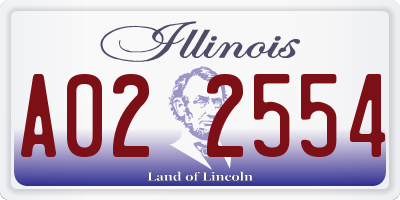 IL license plate A022554
