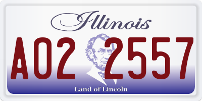 IL license plate A022557
