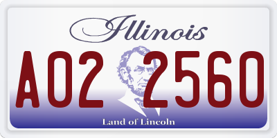 IL license plate A022560