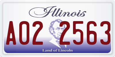 IL license plate A022563