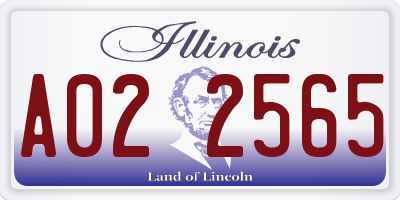 IL license plate A022565