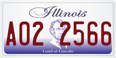IL license plate A022566