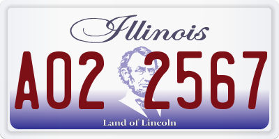 IL license plate A022567