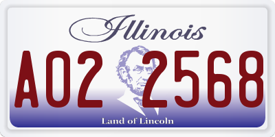 IL license plate A022568