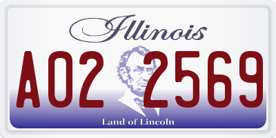 IL license plate A022569