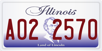 IL license plate A022570