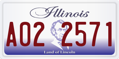 IL license plate A022571
