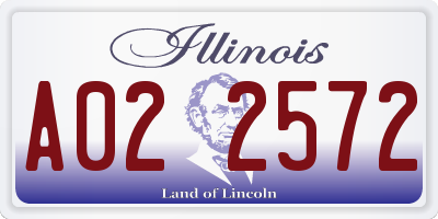 IL license plate A022572