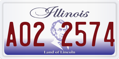 IL license plate A022574