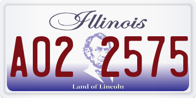 IL license plate A022575