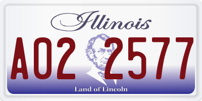 IL license plate A022577