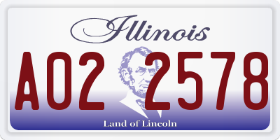 IL license plate A022578