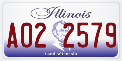 IL license plate A022579