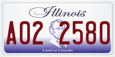 IL license plate A022580
