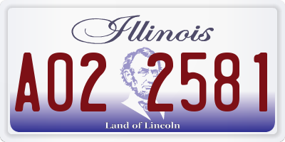 IL license plate A022581