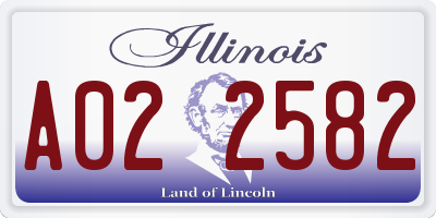 IL license plate A022582