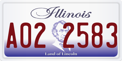 IL license plate A022583
