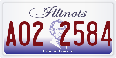 IL license plate A022584