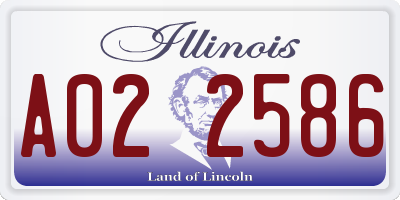 IL license plate A022586