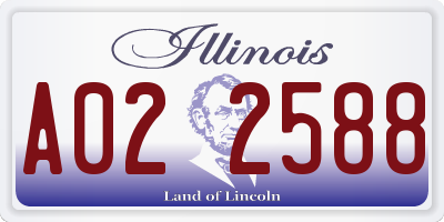 IL license plate A022588