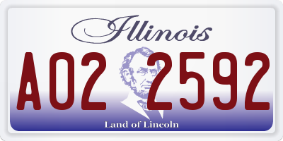 IL license plate A022592