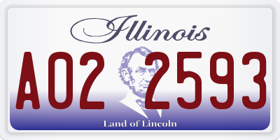 IL license plate A022593