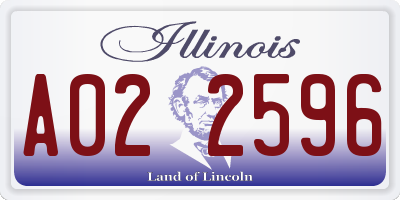 IL license plate A022596