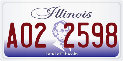 IL license plate A022598