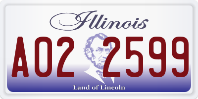 IL license plate A022599