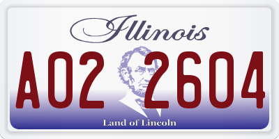 IL license plate A022604
