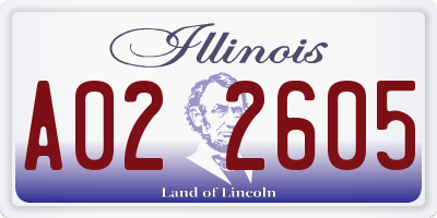 IL license plate A022605