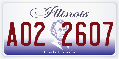 IL license plate A022607