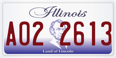 IL license plate A022613