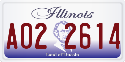 IL license plate A022614