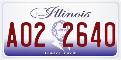 IL license plate A022640