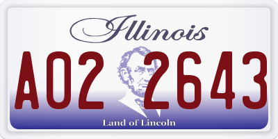 IL license plate A022643
