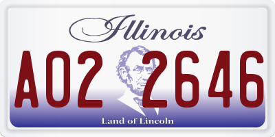 IL license plate A022646