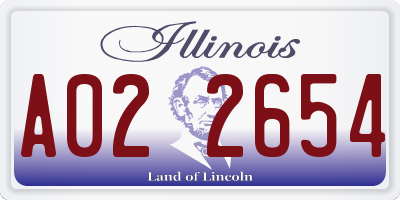 IL license plate A022654