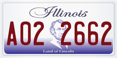 IL license plate A022662