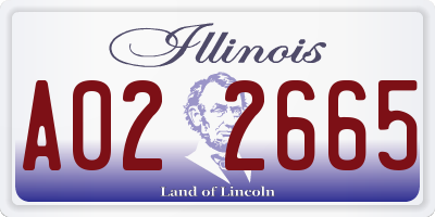 IL license plate A022665
